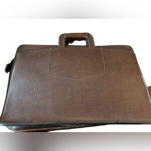 Vintage Pegasus Brown Leather Briefcase 1980s Men's Business‎ Bag